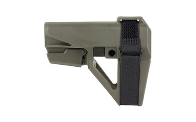 SB Tactical SBA5 Pistol Stabilizing Brace 5-Position Adjustable for AR-15 OD Green - SBA5X-04-SB