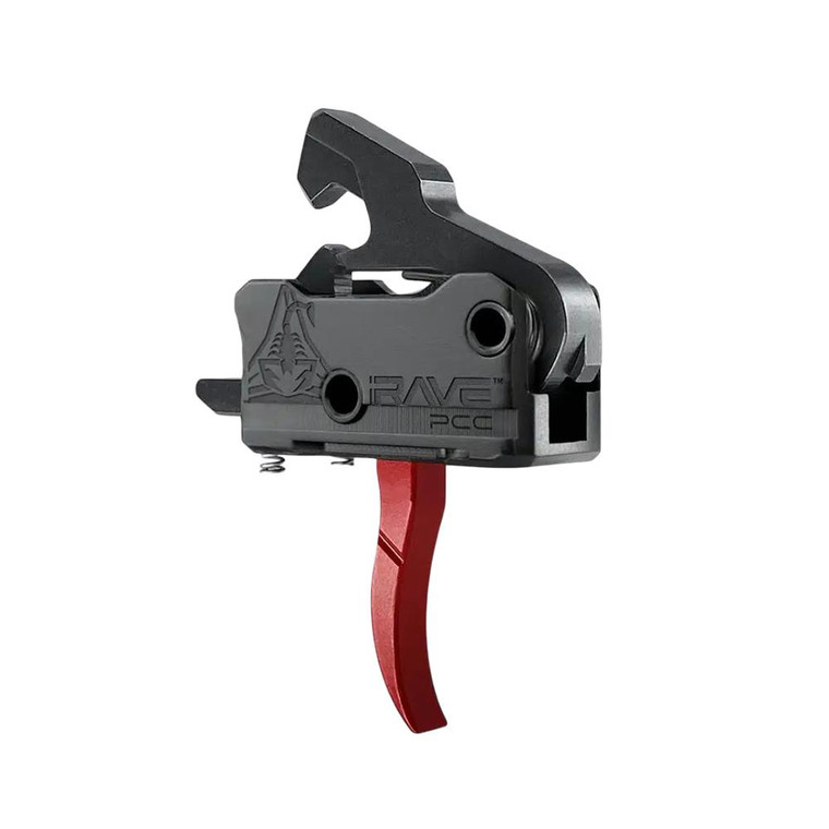 Rise Armament Rave PCC Single Stage Rifle Trigger 3.5 lb Curved Red - T017-PCC-RED