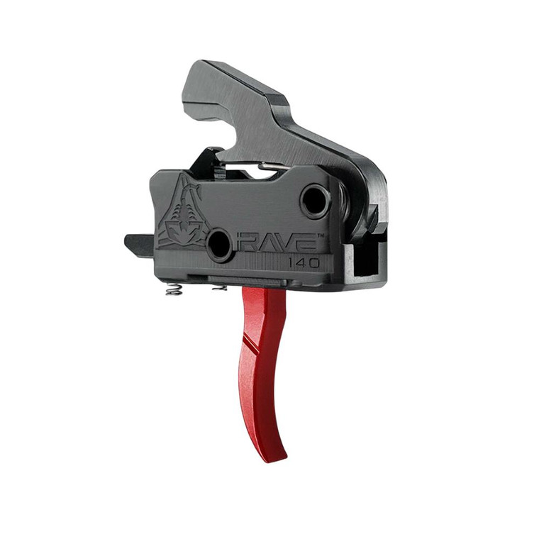Rise Armament Rave 140 Single Stage AR Rifle Trigger 3.5 lb Curved Red - T017-RED