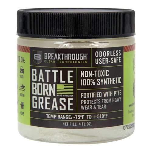 Breakthrough Clean - Battle Born Grease W/ Ptfe - 4 Oz Jar, Clear - BTG-4OZ