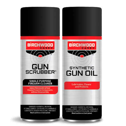 Birchwood Casey - Gun Scrubber & Synthetic Gun Oil Combo Pack - 1.25 Oz, Aerosol - BC-33329