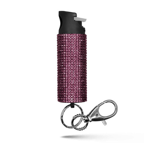 Guard Dog Security - Pepper Spray Keychain With Rhinestones - Purple - PS-GDBO-PR