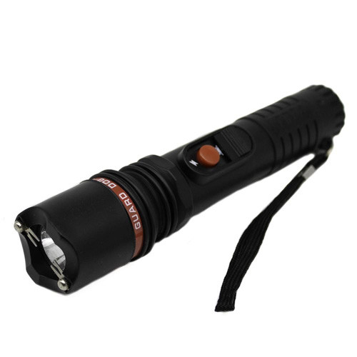 Guard Dog Security - Stun Gun Flashlight With Rubber Handle - Black, Inferno - SG-GDIN-BK