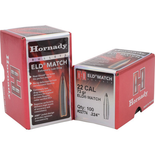 Hornady - Eldâ® Match Bullets - 22 Cal., .224", 73 Gr, 100/bx - 22774