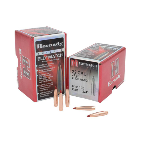 Hornady - Eld Match Bullets - .22 Cal, 75 Grain, 100/bx - 22791