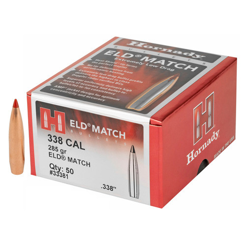 Hornady - Eld Match 338 Cal .338 285 Gr - 50/bx - 33381