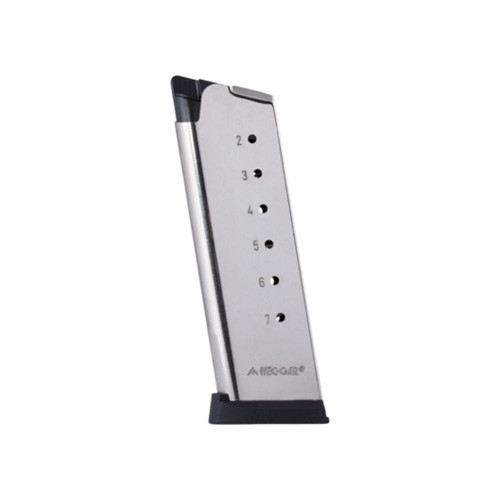 Mec-gar - 1911 Officer / Compact Magazine - .45 Acp, 7/rd, Nickel - MGCO4507NPF
