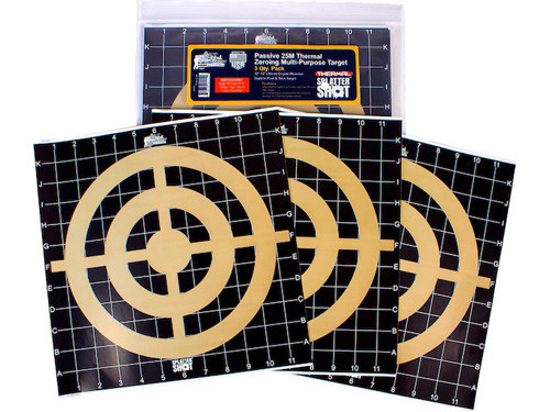 Pro-shot - 3 Pack Passive Thermal Targets 12in X 12in Size Splattershot Peel-n-stick Design - TH-SI-12-3PK