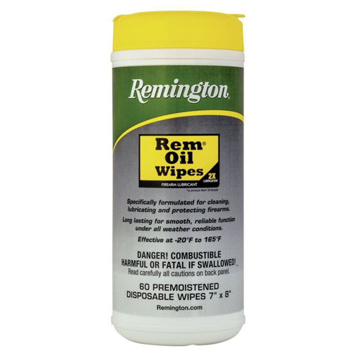 Remington - Rem Oil Wipes - 60 Count Pop-up Canister - 18384