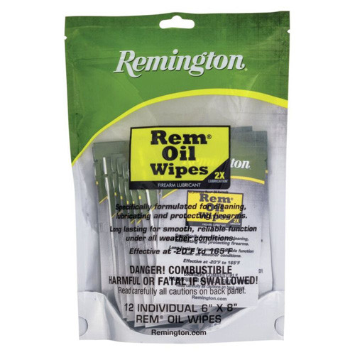 Remington - Rem Oil Wipes - 12 Count Clampack - 18411