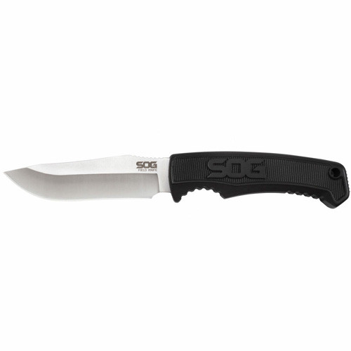 Sog Knives - Field Knife - Black, Clip Point, Plain Edge, 4" Blade - SOG-FK1001-CP