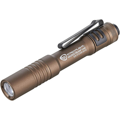 Streamlight - Microstream Usb Pocket Light - Coyote, 250 Lumens, Aluminum - 66608