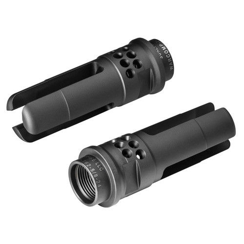 Surefire - Warcomp Flash Hider - Black, 7.62x51mm/.308 Cal, 5/8-24 Muzzle Threads - WARCOMP-762-5/8-24
