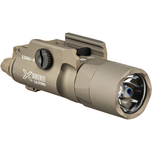 Surefire - X300t-b Turbo Weaponlight - Tan, 650 Lumens, Thumb Screw Rail Mount - X300T-B-TN