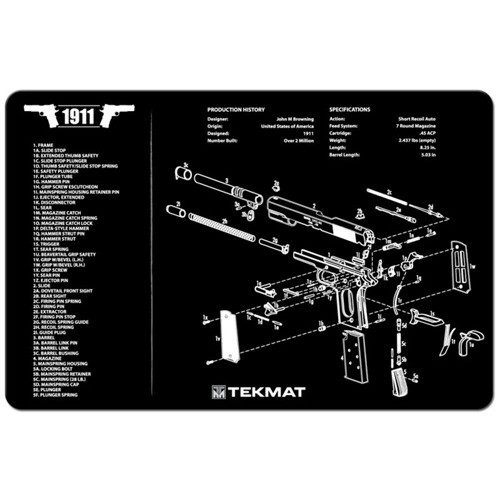 Tekmat - 1911 Cleaning Mat - 11" X 17" - TEK-R17-1911