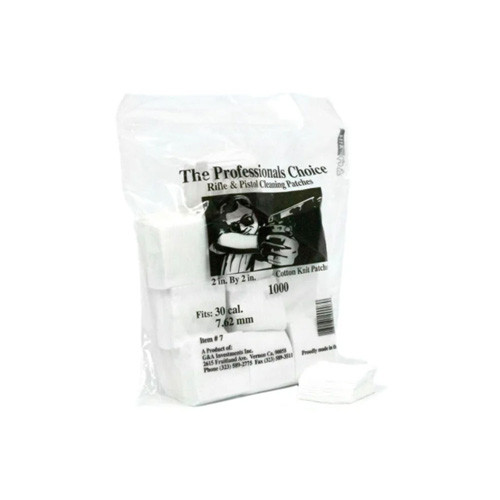 The Professionals Choice - Cotton Knit Square Patches - .30/7.62 Cal, 2"x2", 1000/pk - 7