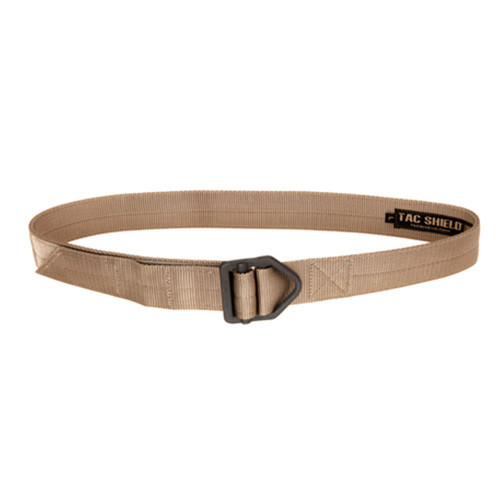 Tac Shield - Tactical Rigger Belt - Tan, Small 30” - 34” - T32SMTN