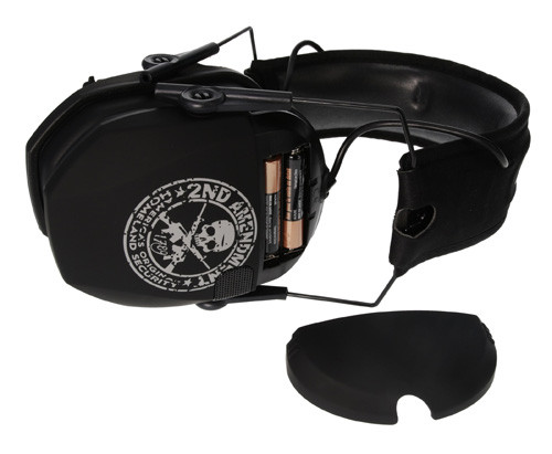 Walker's Game Ear - Freedom Series Muffs - Black, Nrr 23 Db, 2nd Amendment - GWP-RSEMFS-2A