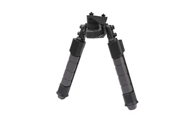 Allen Company Helix Rifle Bipod, Bipod, Fits M-LOK Rail, Matte Finish, Black and Gray, Silicone Hand Placement Area 5203