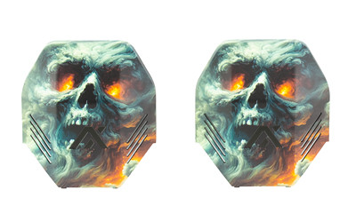 AXIL MX Plate, Fits MX Pro/Electronic/Passive Earmuffs, Apocalypse Themed Multi Color MX-PLT-APOC