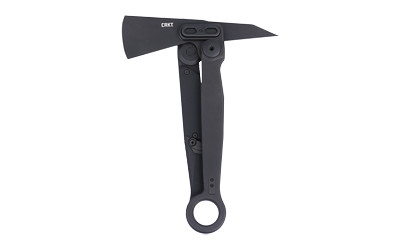 Columbia River Knife & Tool Provoke X, Folding Axe, 1.84" Plain Axe Edge, SUJ2 Steel Blade, Stainless Steel Handle with Glass-Reinforced Overlays, Titanium Nitride Finish, Black, Deadbolt Lock with Automatic Safety, Kinematic 4141KX