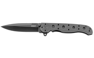 Columbia River Knife & Tool M16, 3" Folding Knife, Spear Point, Plain Edge, 8Cr15MoV/EDP, Black Zytel, Dual Thumb Stud/Flipper/Pocket Clip M16-01KZ