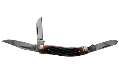 Cold Steel Gentleman's Stockman, Folding Knife, 3 Blade, 2.5" Clip Point, 2.1" Spey Blade, 2" Sheepsfoot Blade, 6.25" Overall Length, 8Cr13MoV Blade Steel, Plain Edge, Satin Finish, Silver, Jigged Bone Handle, Slip Joint CS-FL-GSTKM-J