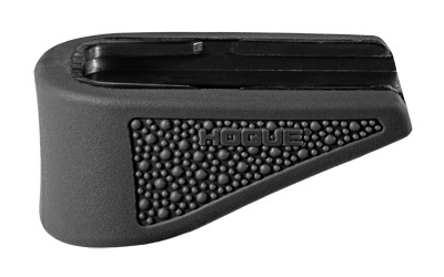 Hogue Grip Extension, Magazine Base Pad, Fits Glock 43 9MM 6 Round Magazine, OverMolded Material, Cobblestone Texture, Black 18230