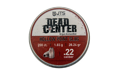 JTS Group Dead Center, .22 Caliber Pellets, Hollow Point Tip, 200 Per Tin JAC203
