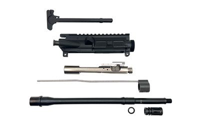 LBE Unlimited Ready Build Kit, Complete Upper Receiver, 14.5" Cold Hammer Forged Barrel, 223 Remington/5.56 NATO, A2 Flash Hider, Mid-Length Gas System, M16 Bolt Carrier Group, Standard Charging Handle, Black AR145RBK