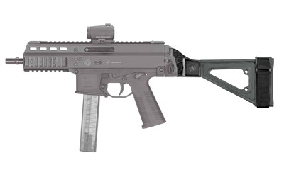 SB Tactical SBTi, Side Folding Stabilizing Brace, Fits HK UMP and B&T APC, Black, Includes Adjustable Nylon Strap SBTi-01-SB