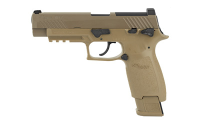 Sig Sauer P320-M17 Airgun, CO2 Pistol, .177 Pellet, 430 Feet Per Second, M1913 Accessory Rail, Fixed Sights, Coyote Tan, 1 Magazine, 20 Rounds AIR-M17-177