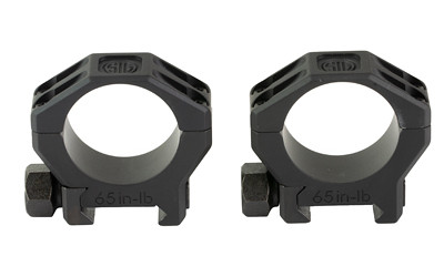 Sig Sauer Alpha6, Scope Ring Set, 30mm Low, .85" Height, Anodized Finish, Black, Fits Picatinny SOA63001