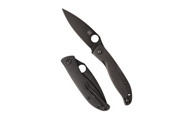 Spyderco Mantra 4, Folding Knife, 3.34" Drop Point Blade, 7.5" Overall Length, 8Cr13MoV Blade Steel, Plain Edge, Black Oxide Finish, Black G-10 Handle, Liner Lock C274GBBKP