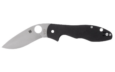 Spyderco Retract, Folding Knife, 3.4" Recurve Blade, 7.79" Overall Length, 9Cr18MoV Blade Steel, Plain Edge, Satin Finish, Silver, G-10 FRN Handle, Liner Lock C276GP
