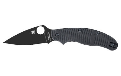 Spyderco UK PenKnife Salt, Folding Knife, 2.95" Drop Point Blade, 6.89" Overall Length, CPM MagnaCut Blade Steel, Plain Edge, DLC Finish, Black, Black G-10 Handle, Slipit Lock C94GMCBKP