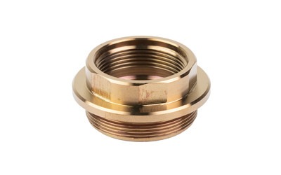 Rearden Alpha Atlas Thread Adapter, Compatible with Short Rearden Devices (FHD/Mini/SPB/RPB/R2S), For Suppressors with Inside Diameter Threading of 1.125X28 (Rugged Obsidian 9/45), Heat Treated Finish, Gold 10097