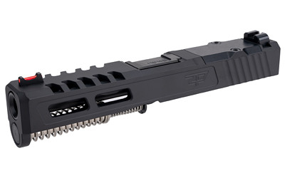 Zaffiri Precision ZPS.2, Glock 19 Gen 5 Complete Upper Kit, 9MM, Optics Ready Slide, RMR Footprint, G19 Barrel Flush/Crown, HD Fiber Sights, Cerakote Finish, Armor Black, Includes Stainless Steel Recoil Spring Assembly and Screws ZPS.2.19.G5.BLK.CU.2