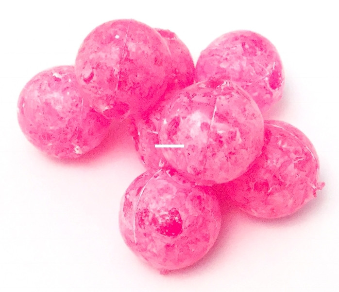 BNR Tackle Soft Beads, 16mm Mottled Cerise 10pk