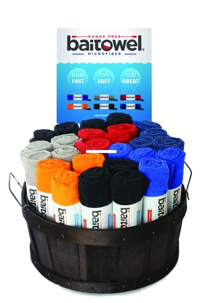 Clip Wipes Bait Towel Asst, Basket w/ 48 Towels