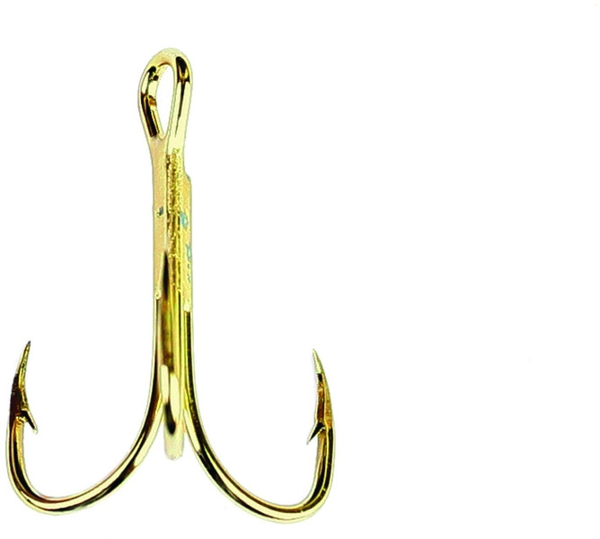 EA 2X Treble Reg Shank CP, #8 Gold 5pk