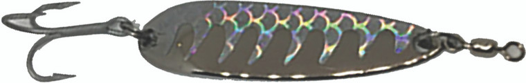 Gator Lure Silver Spoon, 1oz Silver Tape 1pk