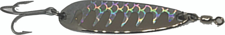 Gator Lure Silver Spoon, 2oz Silver Tape 1pk