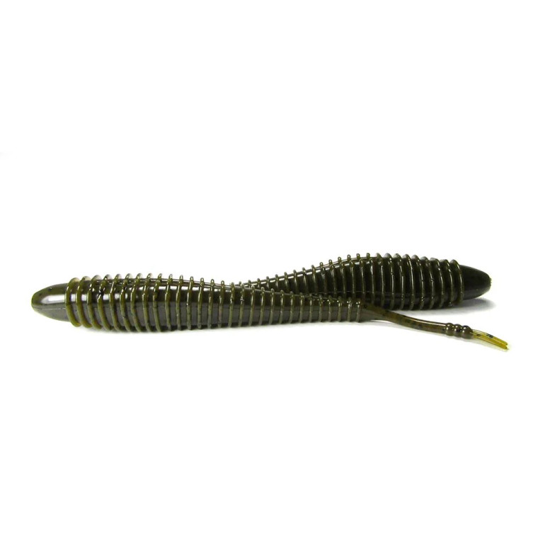 Hog Farmer Spunk Shad, 3.5'' Green Pumpkin 10pk