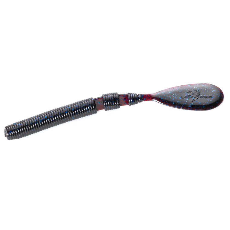 LakeFork Hyper Worm, 5'' Blue Fleck 10pk