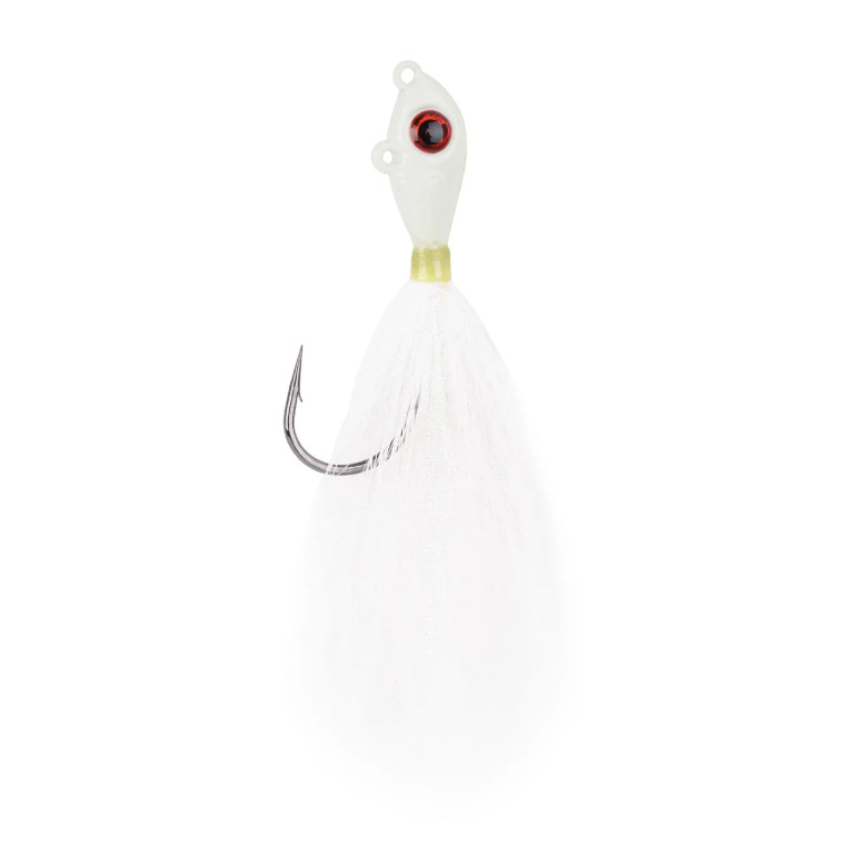 Mustad Big Eye Bucktail Jig, 3oz Glow 1pk