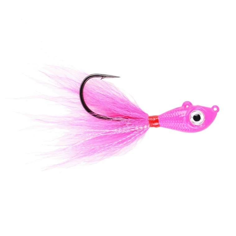 Mustad Big Eye Bucktail Jig, 8oz Pink 1pk