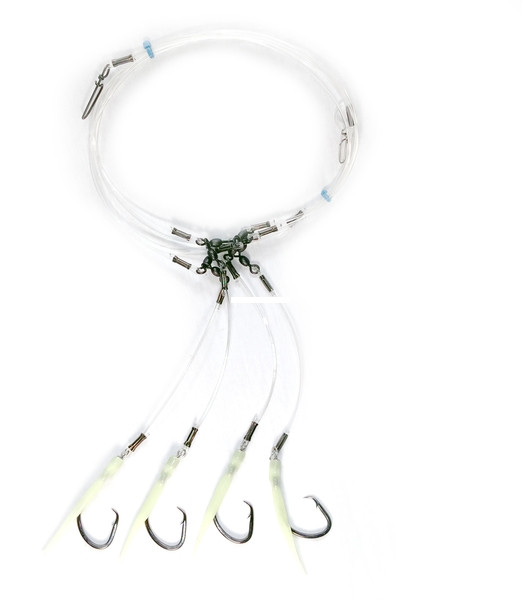 R&R Tackle Deep Drop Rigs, 4 Hook Glow Tube 1pk