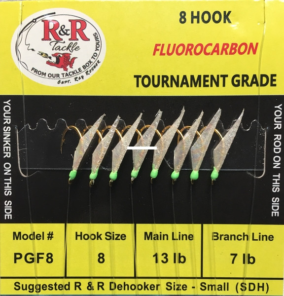 R&R Tackle Sabiki/Bait Rig, Green Head w/ Fish Skin 1pk