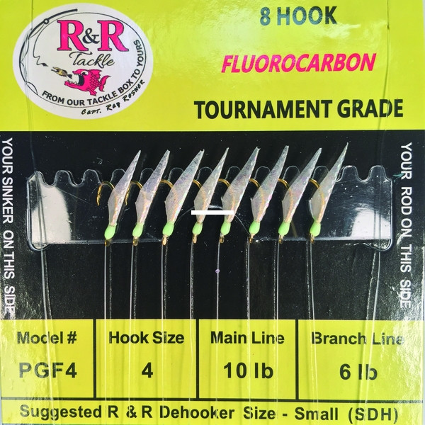 R&R Tackle Sabiki/Bait Rig, Green Head w/ Fish Skin 1pk